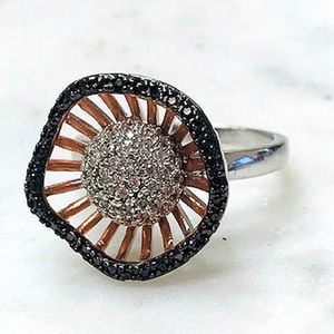 Rose Gold/ Vermeil Lotus Blossom Ring-Boutique-size 6